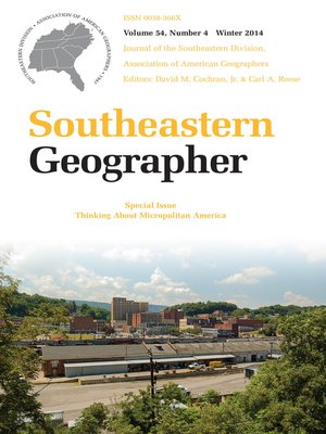cover image of Southeastern Geographer